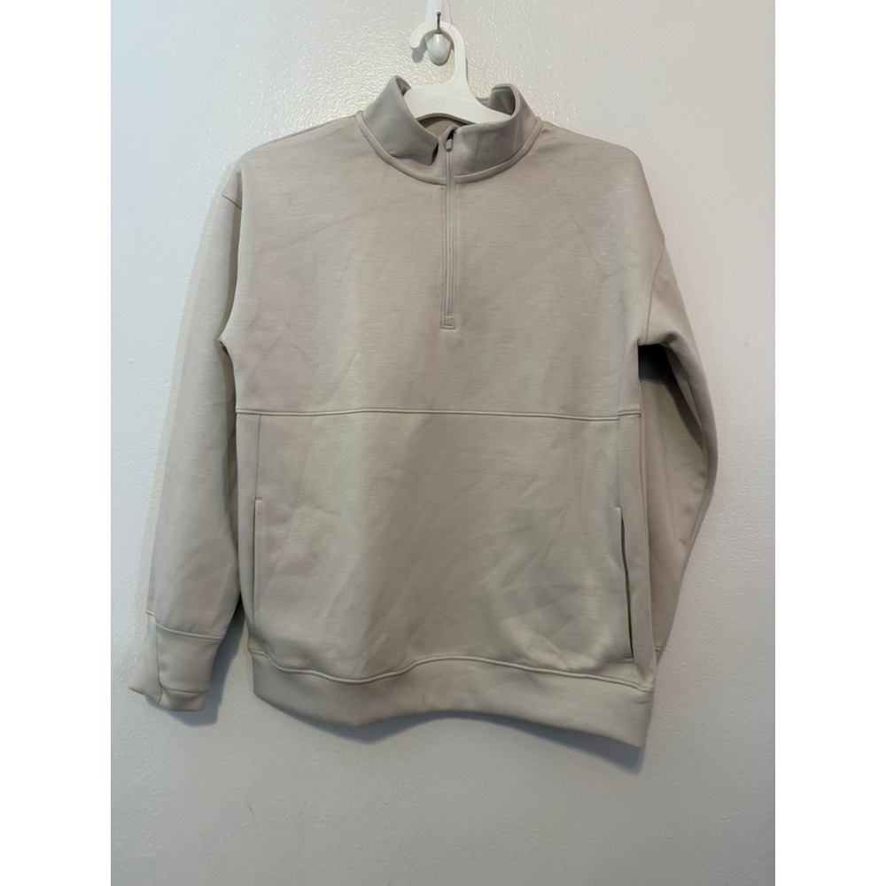 All in Motion Kids Light Beige 1/2 Zip Pullover Sweatshirt XL 14 NWT